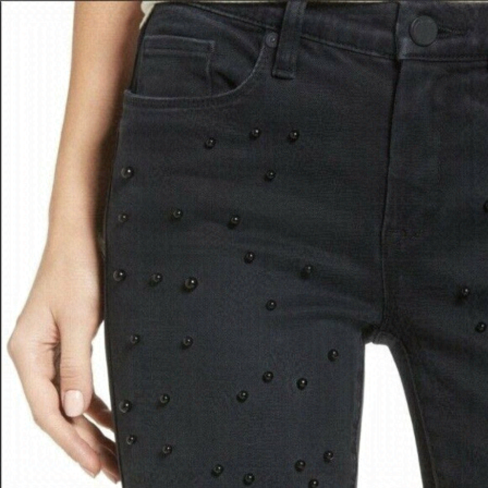 BLANKNYC Bnwot Pearl Embellished Raw Hem Skinny Jeans Sz 31